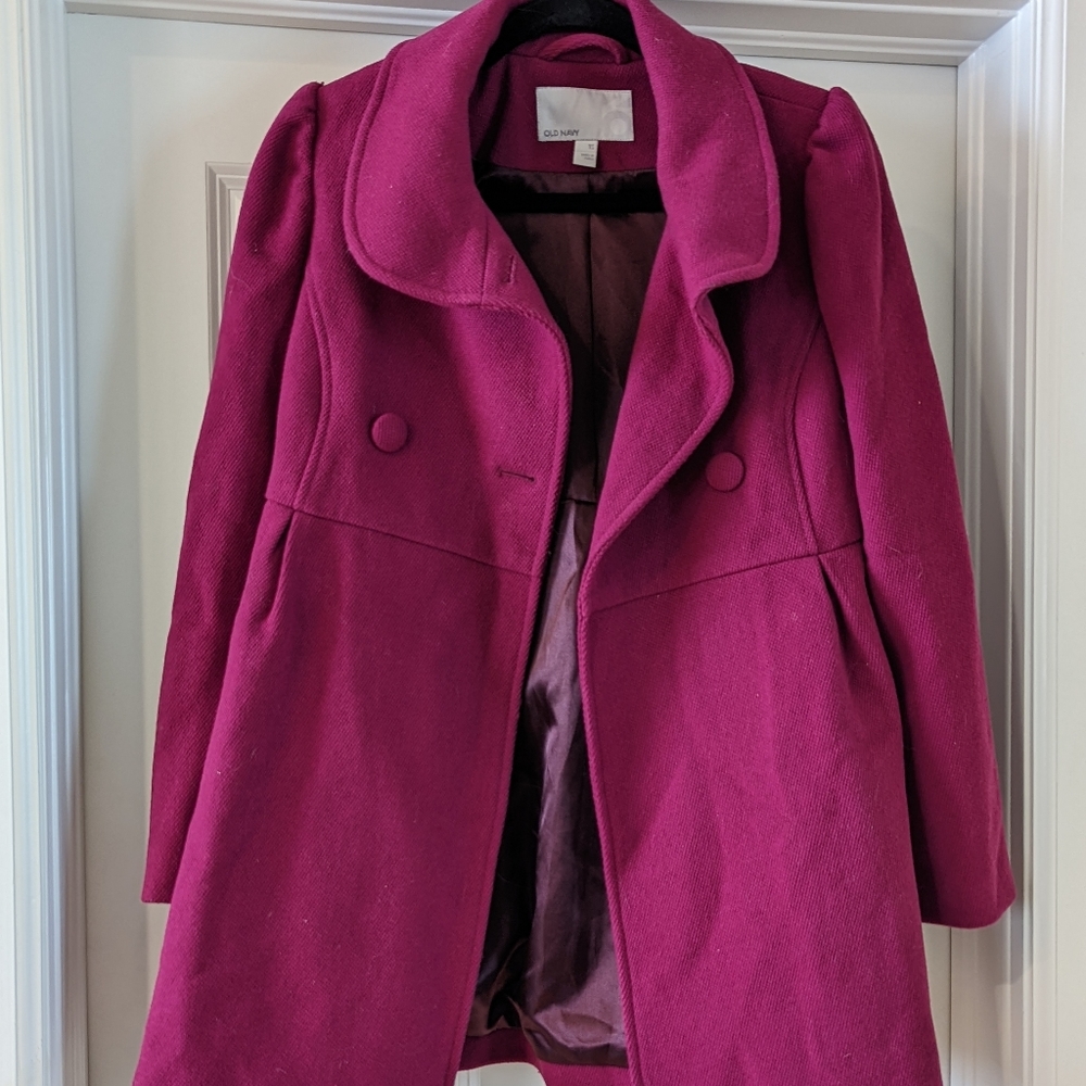 Fuchsia Pea Coat